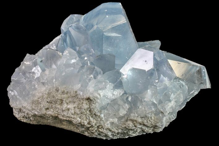 Sky Blue Celestine (Celestite) Crystal Cluster - Madagascar #157613